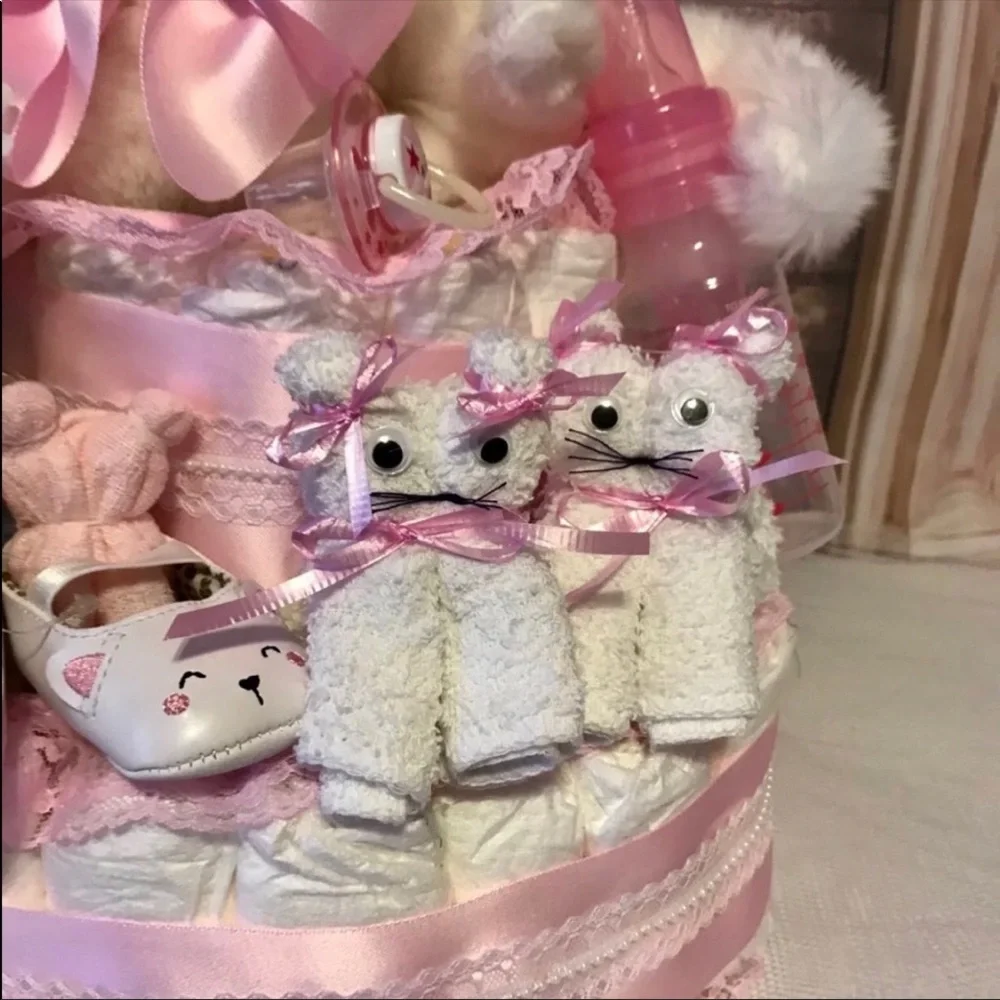 Kitten Diaper Cake